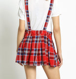 Clueless Plaid Suspender Skirt