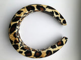 Printed Velvet Chunky Headband- Leopard