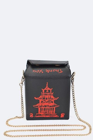 Black Golden Light Chinese Takeout Bag
